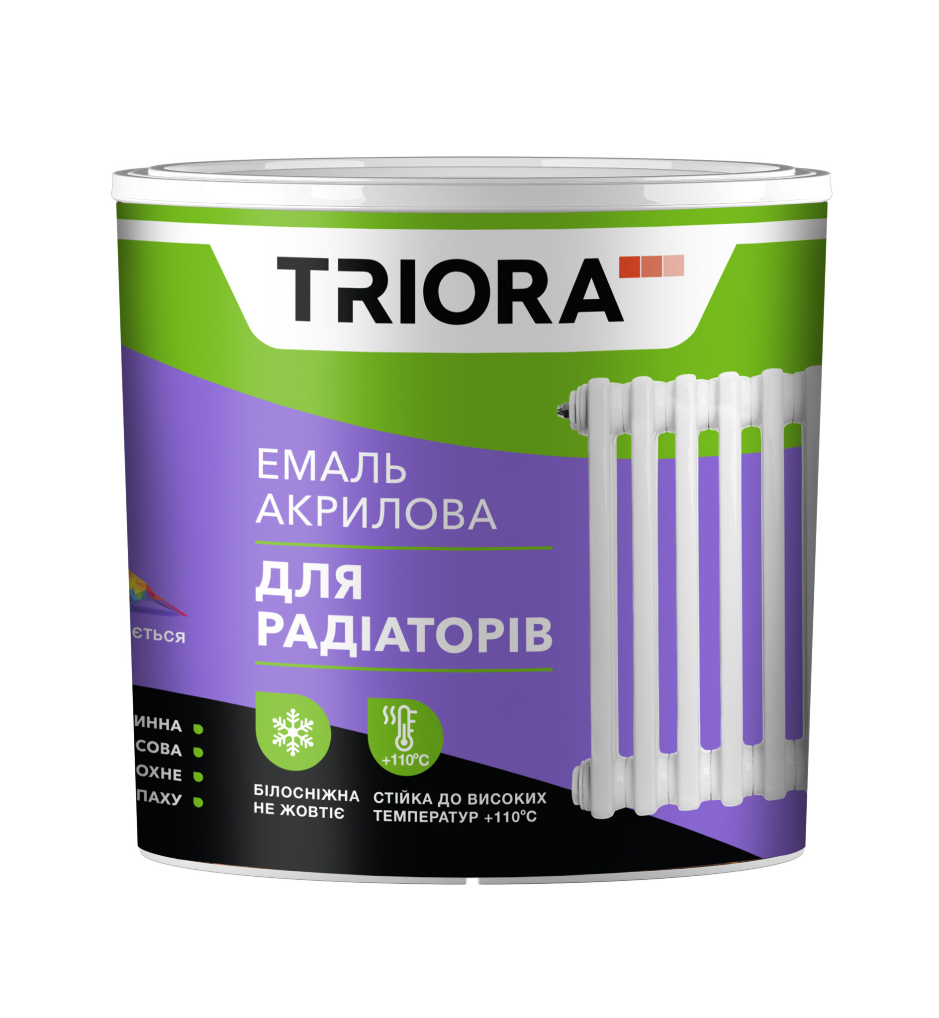 Емаль акрилова для радіаторів опалення TRIORA біла 2 л.